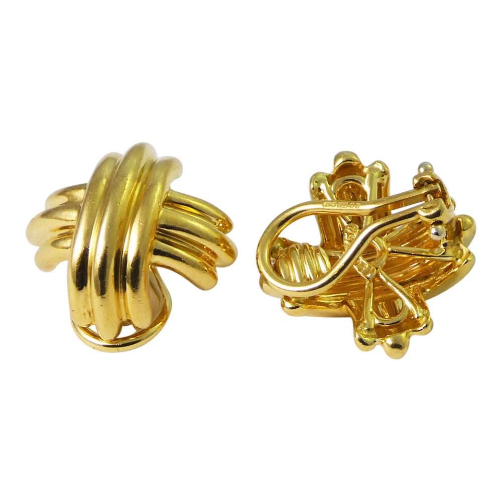 Tiffany & Co. Gold Cross Earrings 2