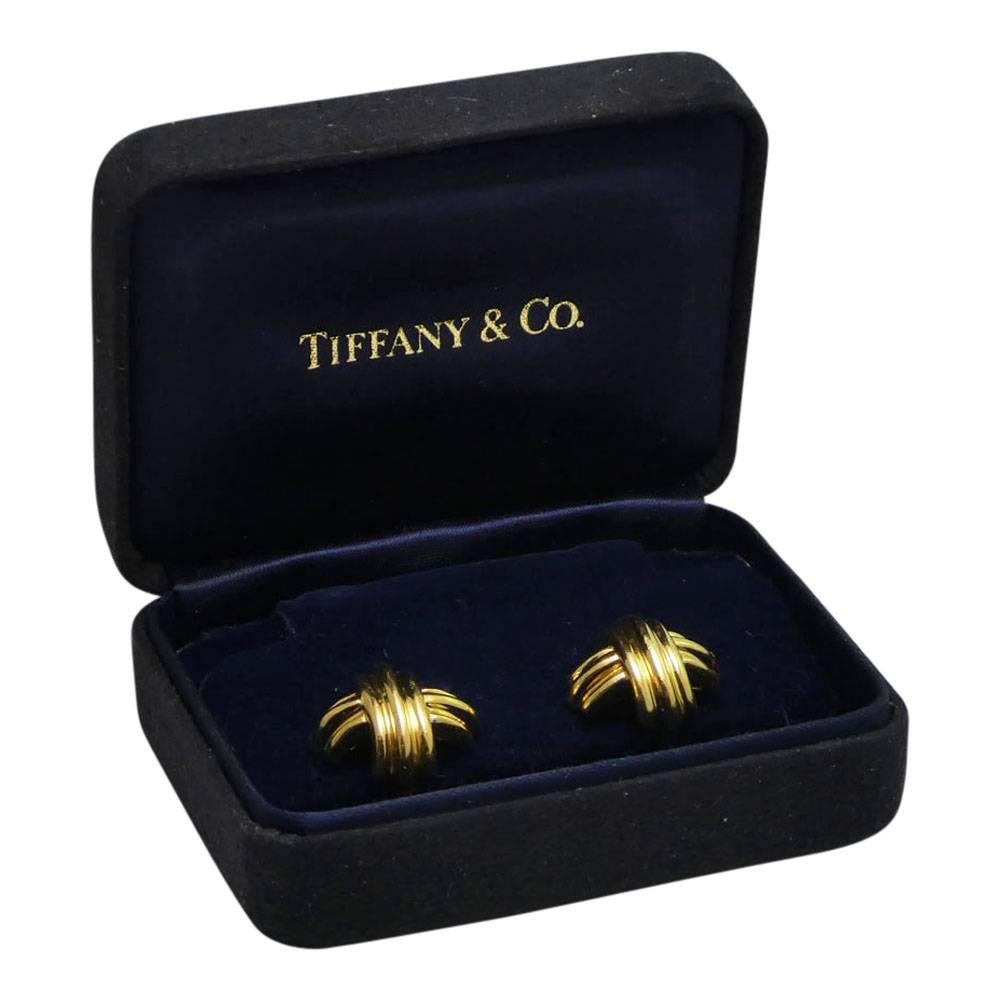 Tiffany & Co. Gold Cross Earrings 3