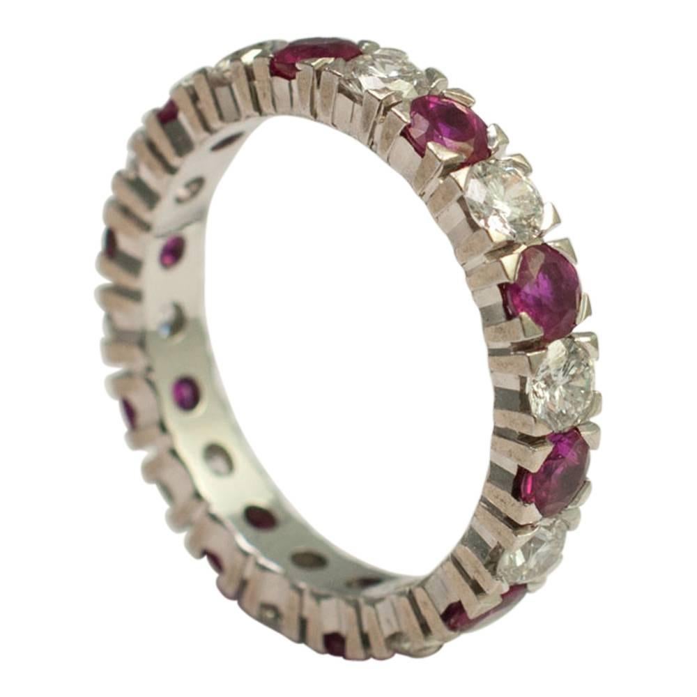 Women's Ruby Diamond Eternity Ring