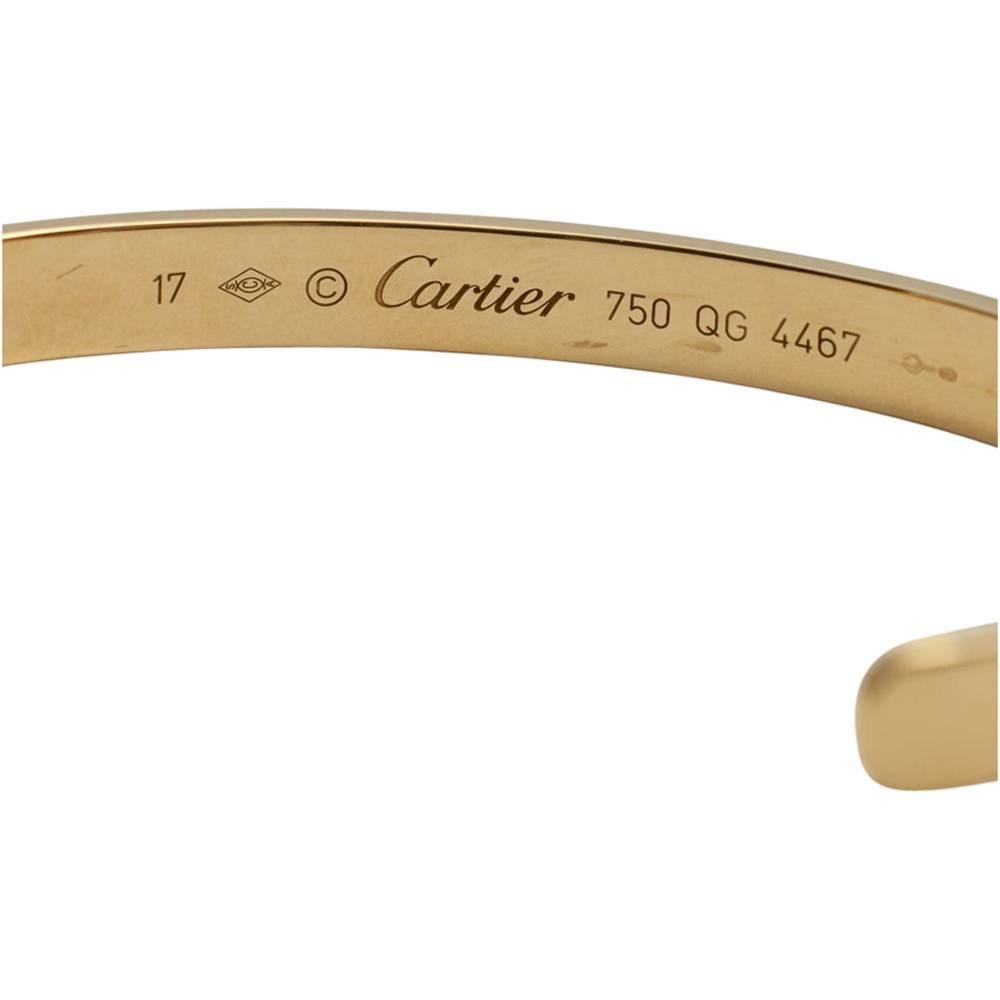 Cartier Yellow Gold Open Love Bangle Bracelet 1