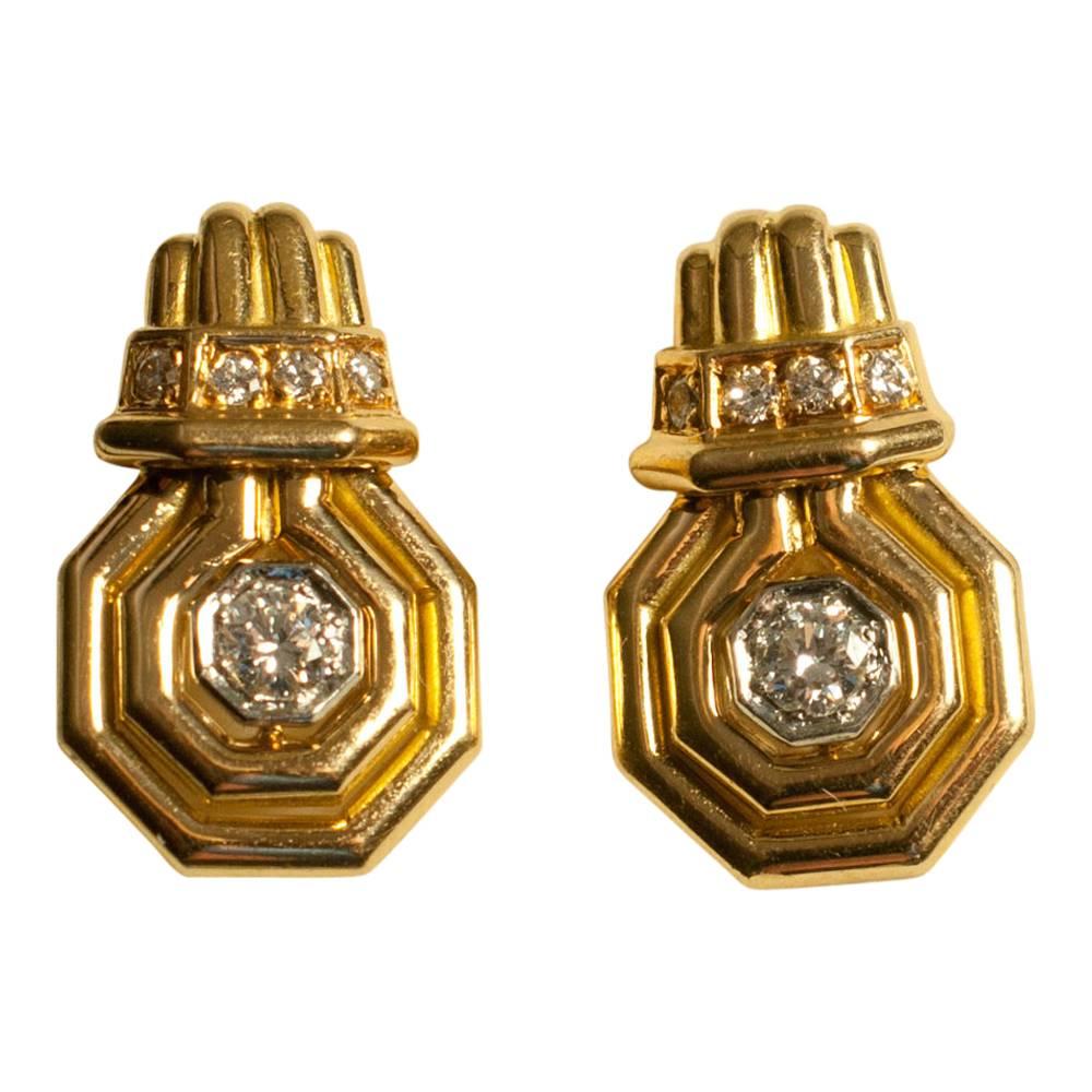 Chaumet Diamond Gold Cufflinks 1