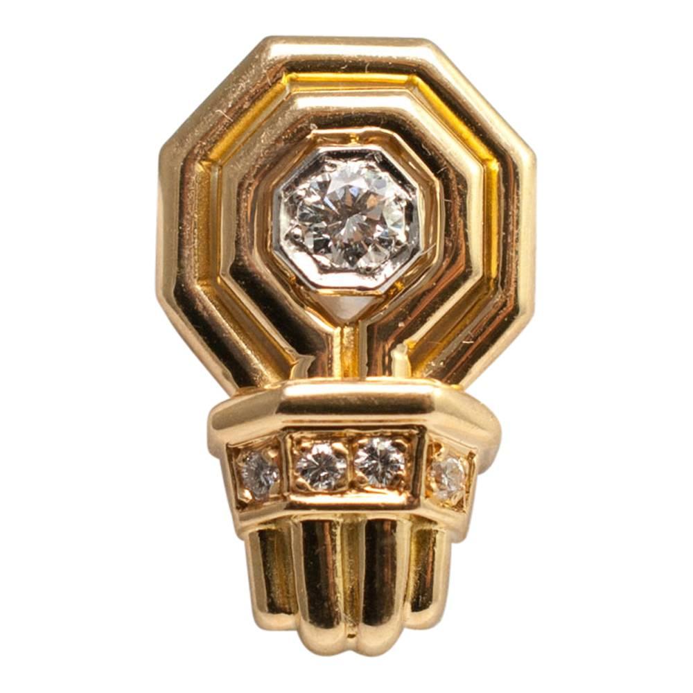Chaumet Diamond Gold Cufflinks 4