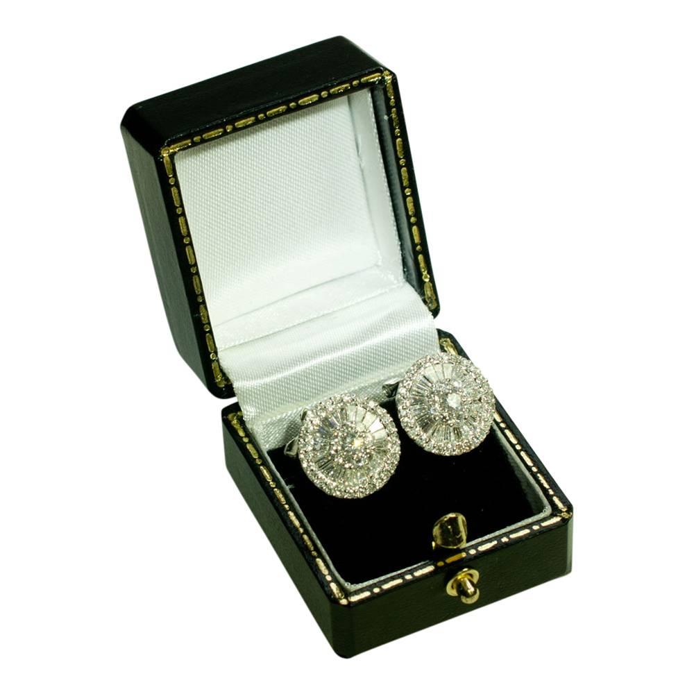 Diamond Gold Cluster Earrings 4