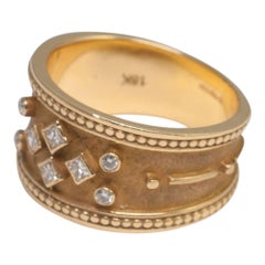 Etruscan Revival Diamond Gold Ring