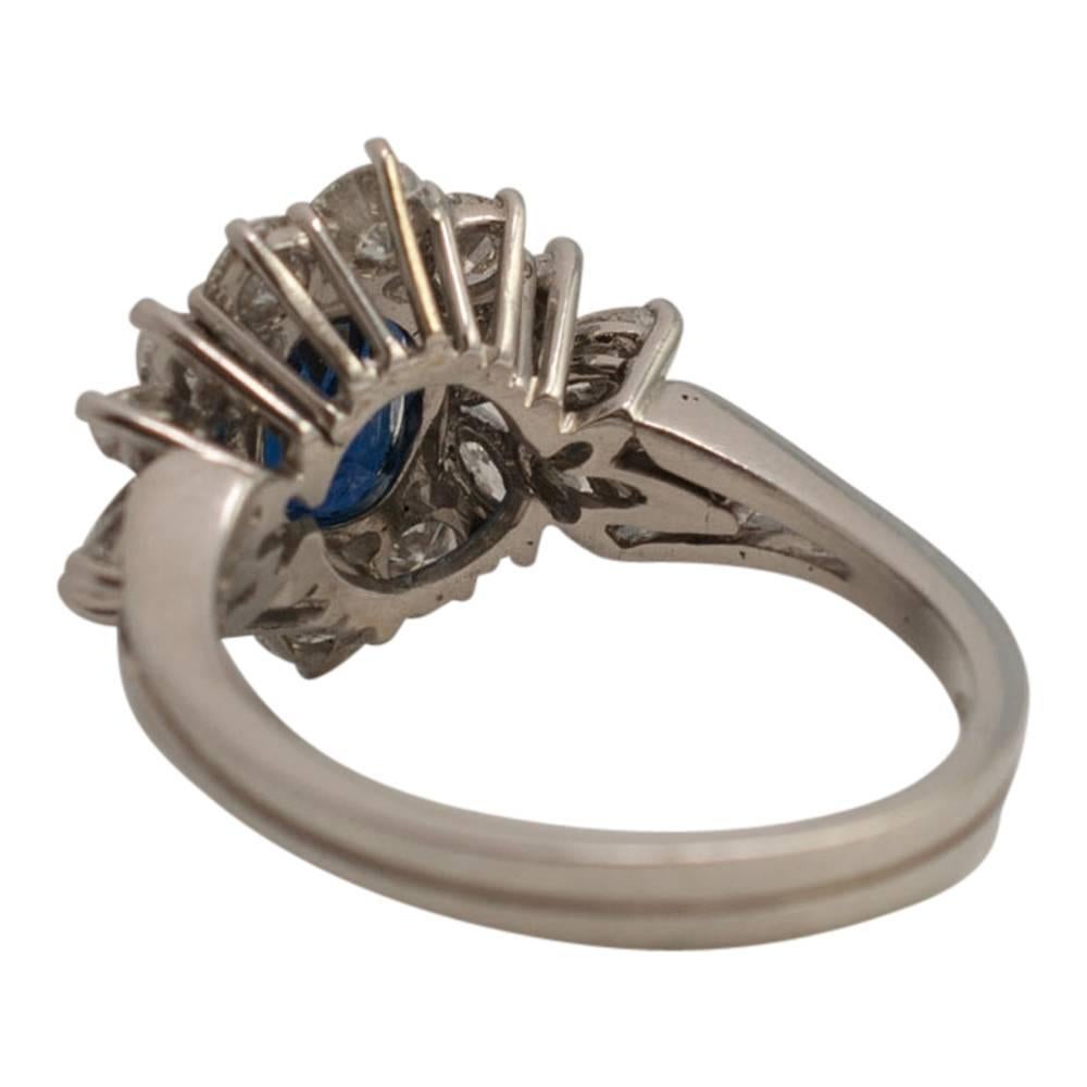 Marquise Cut Sapphire Diamond Gold Ring