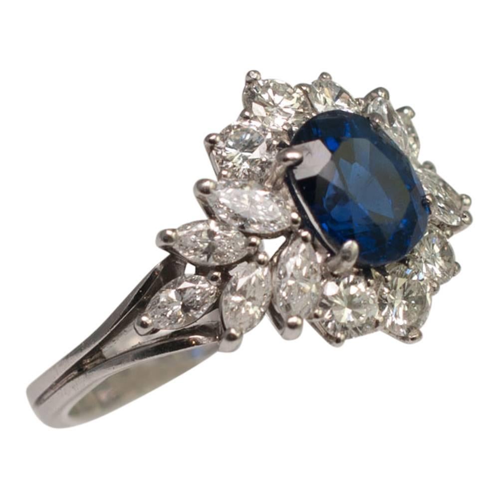 Sapphire Diamond Gold Ring 1