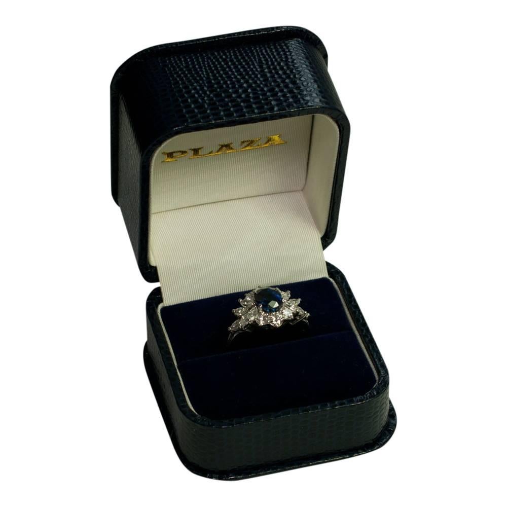Sapphire Diamond Gold Ring 3