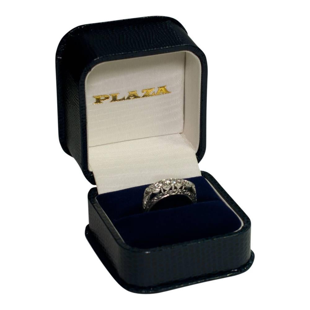 French Diamond Platinum Five-Stone Ring For Sale 3