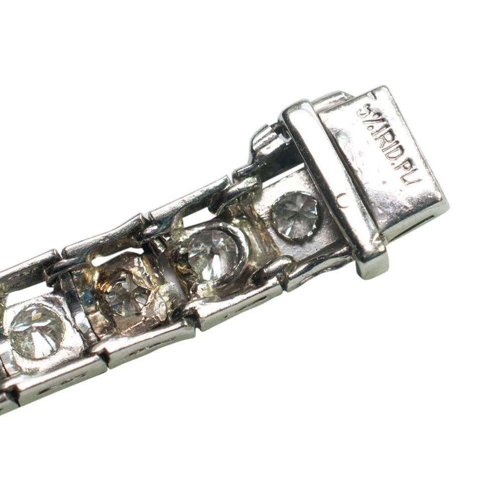Art Deco Diamond Platinum Bracelet For Sale 3