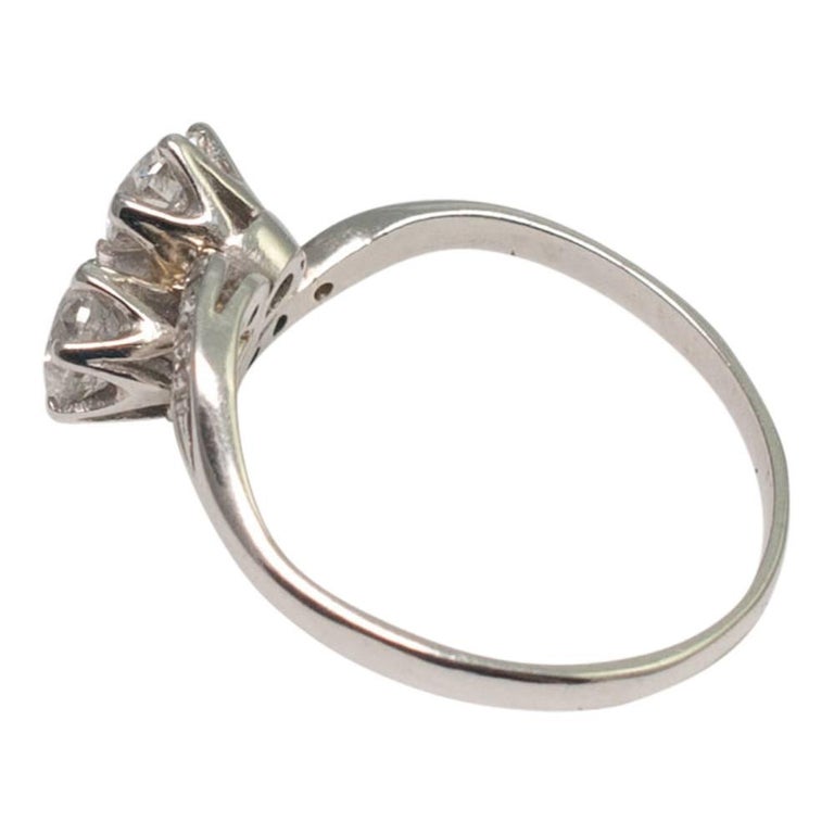 Vintage Rose & White Gold Halo Diamond Engagement Ring for ...