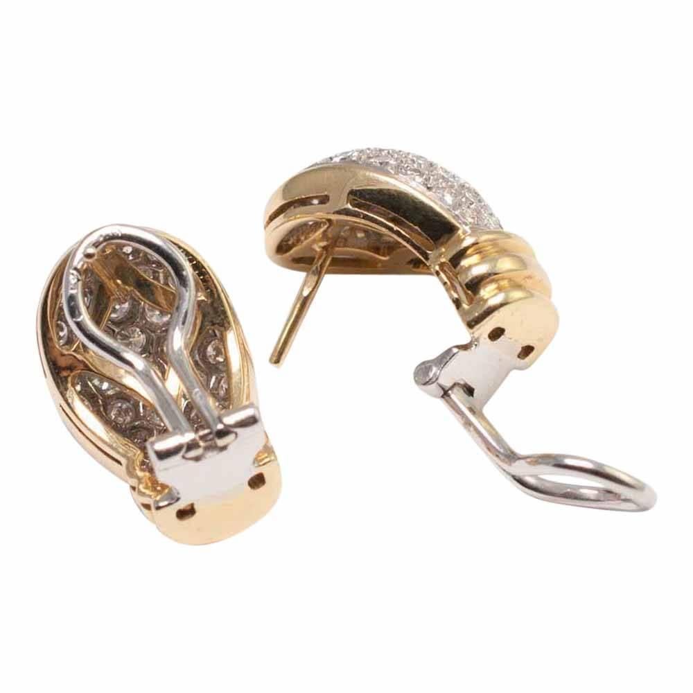 Men's Diamond Gold Earrings For Sale