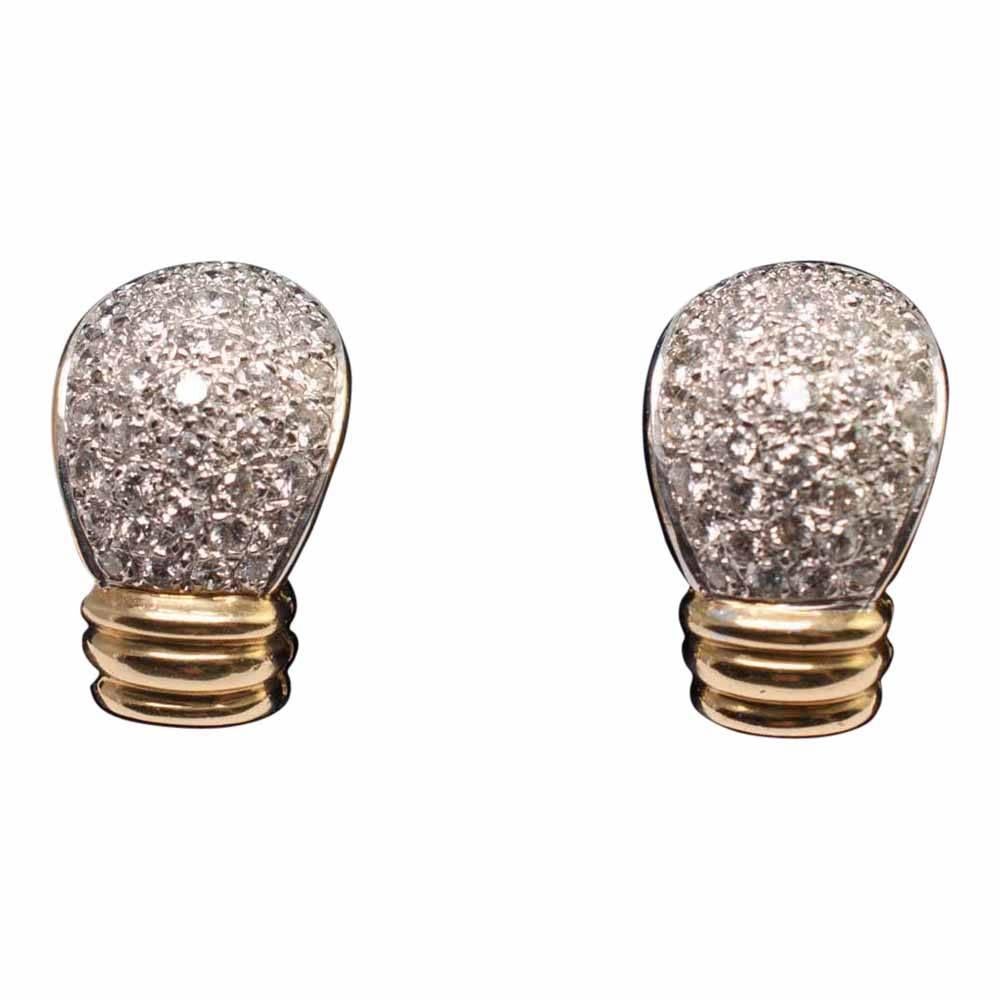 Diamond Gold Earrings For Sale 3