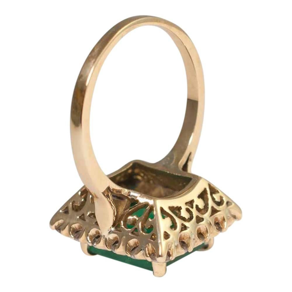 Emerald Diamond Gold Ring 4
