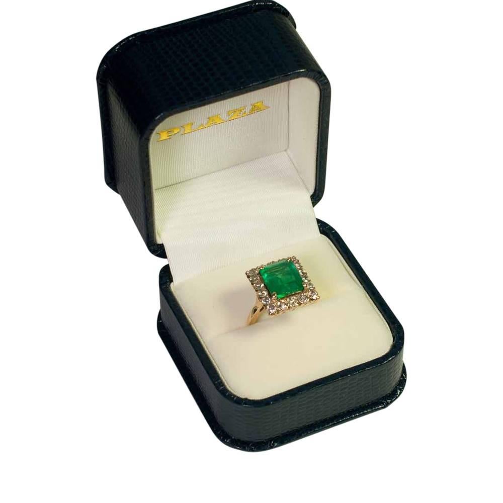 Emerald Diamond Gold Ring 5