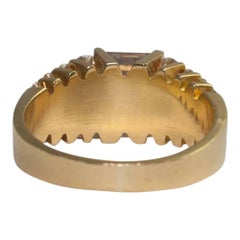 Fancy Yellow Brown White Diamond Ring