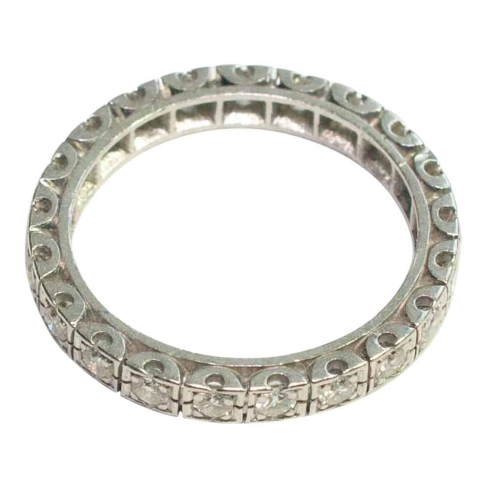 Vintage Diamond Platinum Eternity Ring 1