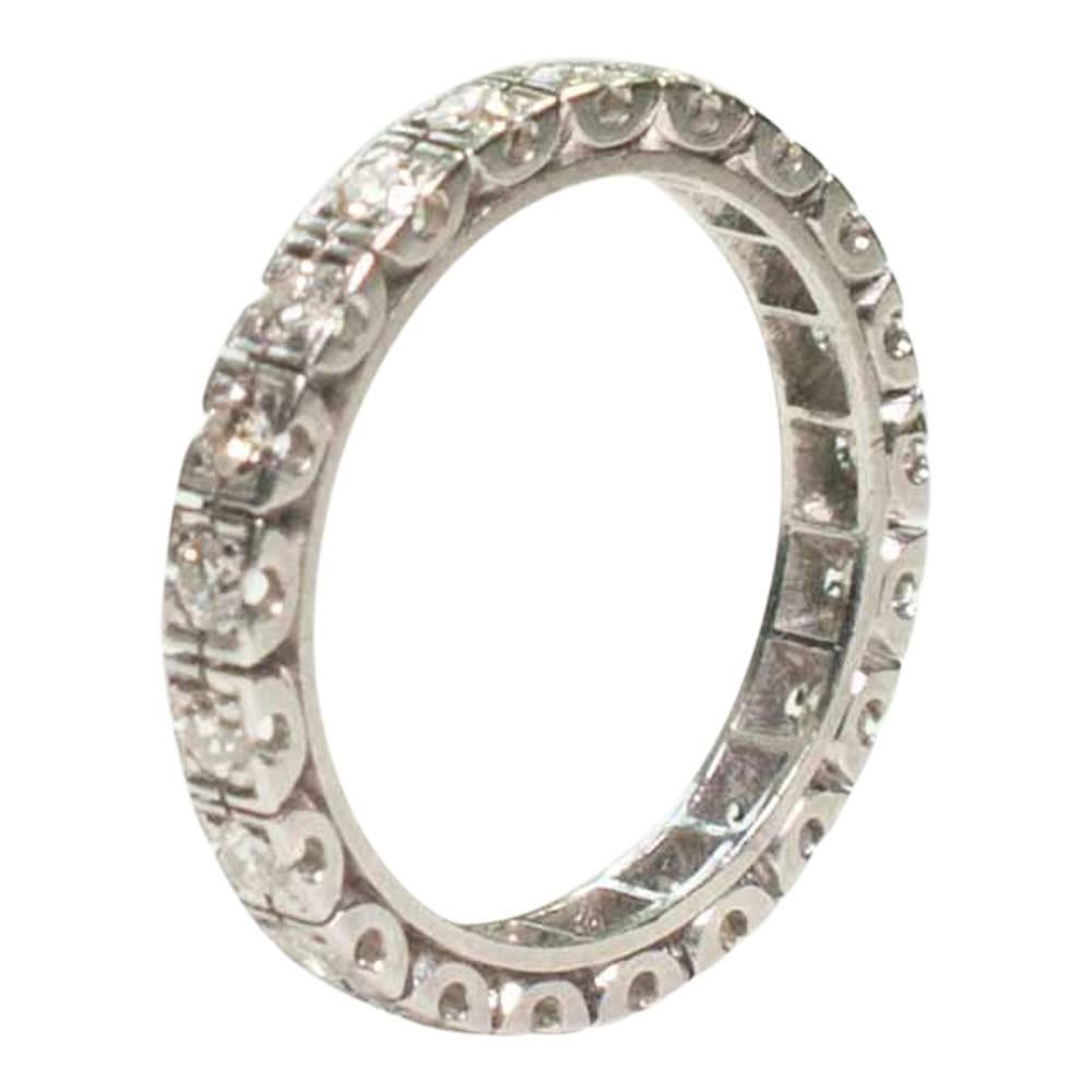 Vintage Diamond Platinum Eternity Ring 2