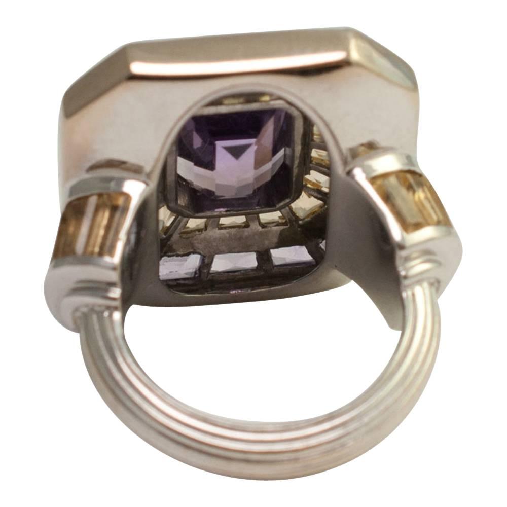 Theo Fennell Gold Amethyst Citrine Rumba Ring For Sale 1