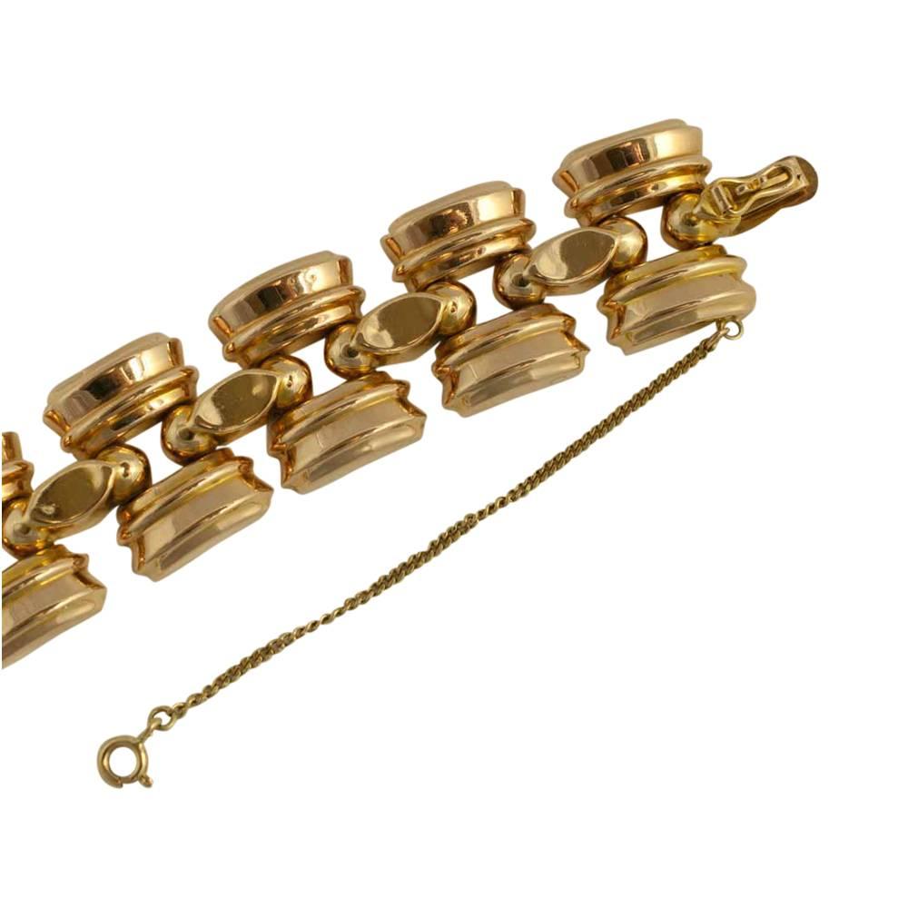 Women's Retro 18 Carat Gold Tank Bracelet