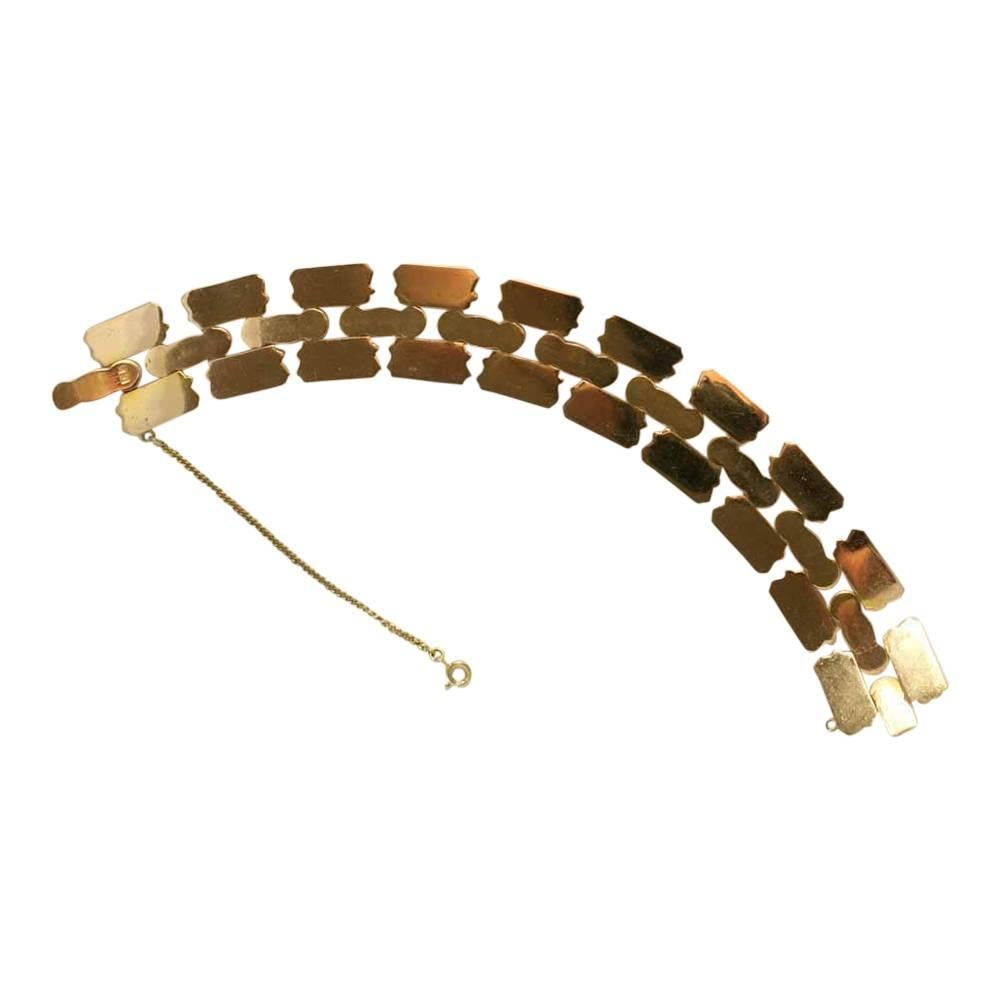 Retro 18 Carat Gold Tank Bracelet 1