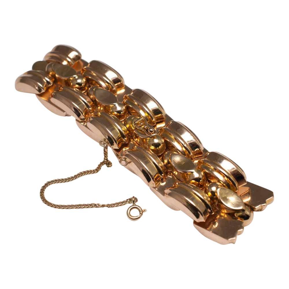 Retro 18 Carat Gold Tank Bracelet 2