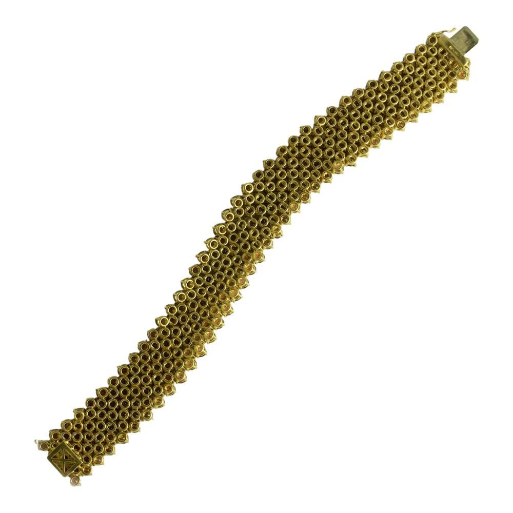 Spessartite Garnet and 18 Carat Gold Bracelet 1