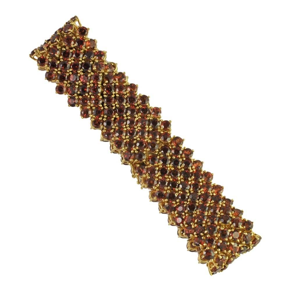 Spessartite Garnet and 18 Carat Gold Bracelet 2