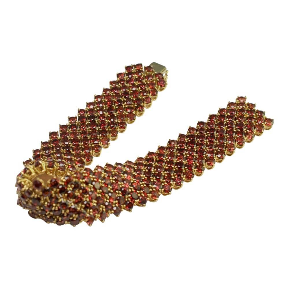 Spessartite Garnet and 18 Carat Gold Bracelet 4
