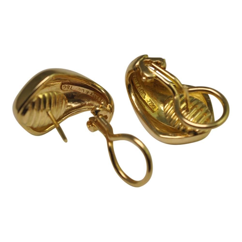 Tiffany & Co. 18 Carat Gold Earrings For Sale 2
