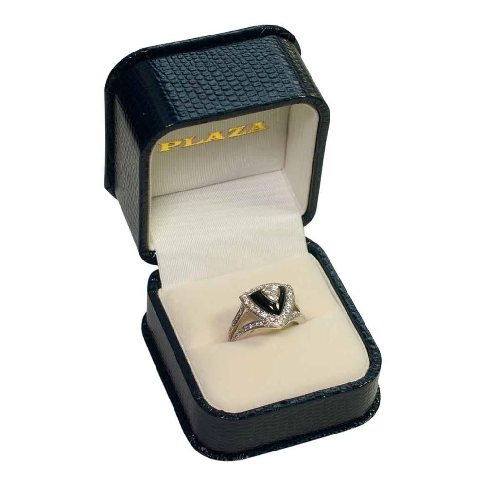 Mauboussin Diamond and Onyx 'Dream and Love' Gold Ring For Sale 5