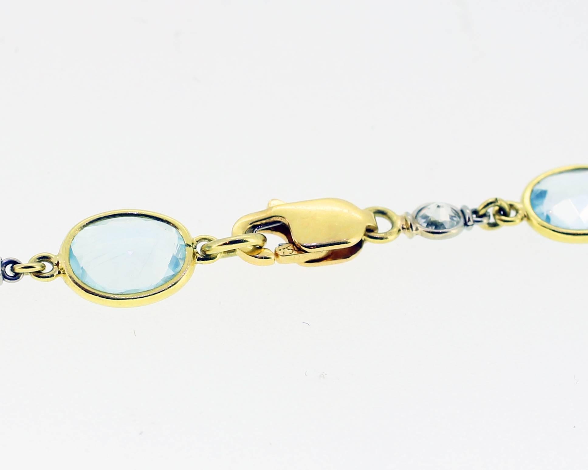 Contemporary Multicolour Sapphire Diamond Spectacle Set Long Chain Necklace For Sale