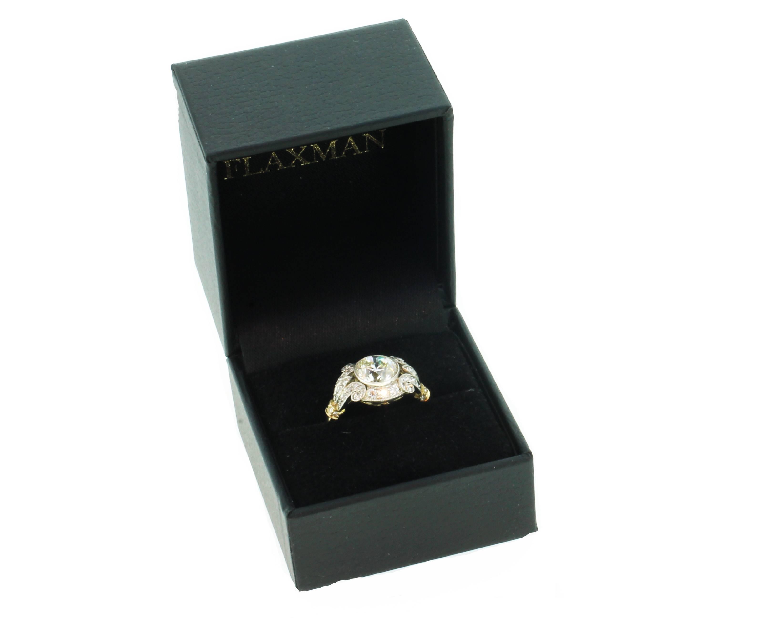 2.06 Carat Diamond Target Ring For Sale 2