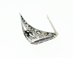 Art Deco Diamond Sailing Ship Brooch