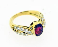 Vintage VCA Ruby and Diamond Ring