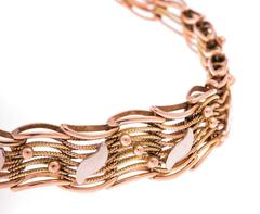 Imperial Russia Rose White Yellow Gold Woven Handmade Bracelet