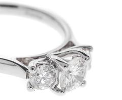 1.00 Carat Diamond Platinum Trilogy Ring