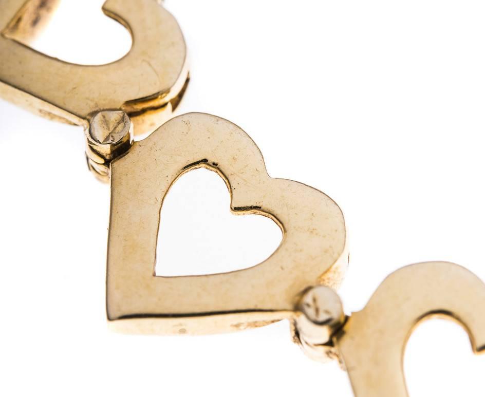 Yellow Gold Quatrefoil Heart Necklace 1