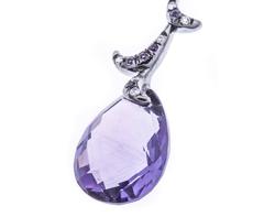 Fei Liu Amethyst Gold Whispering Tear Drop Necklace