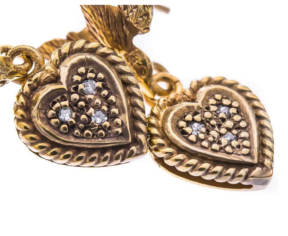 Women's or Men's Victorian Diamond Bird Drop Earrings