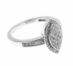 18 Carat White Gold Diamond Halo Cluster Ring