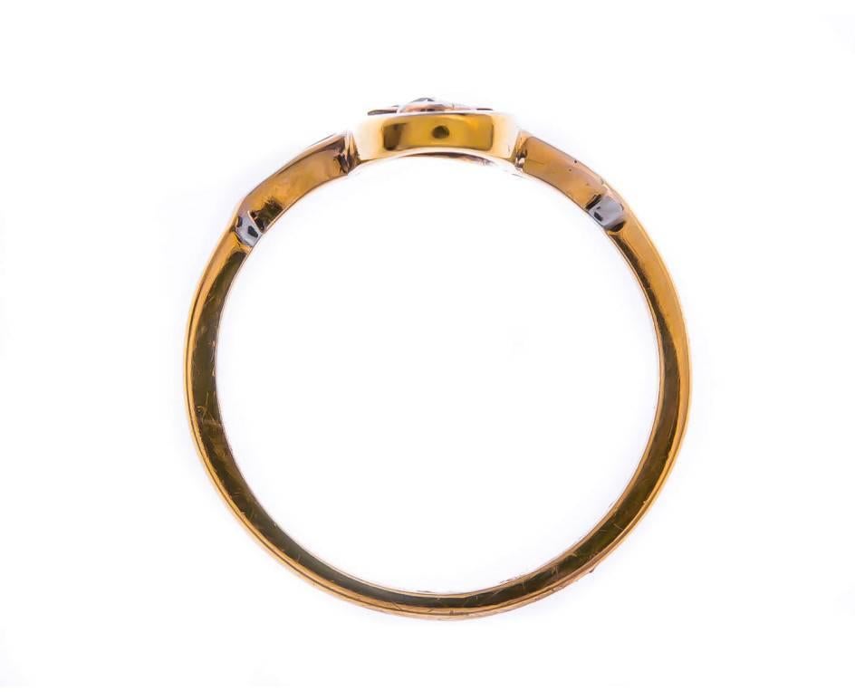 Women's Art Deco 18 Carat Gold Sapphire and Diamond Ring
