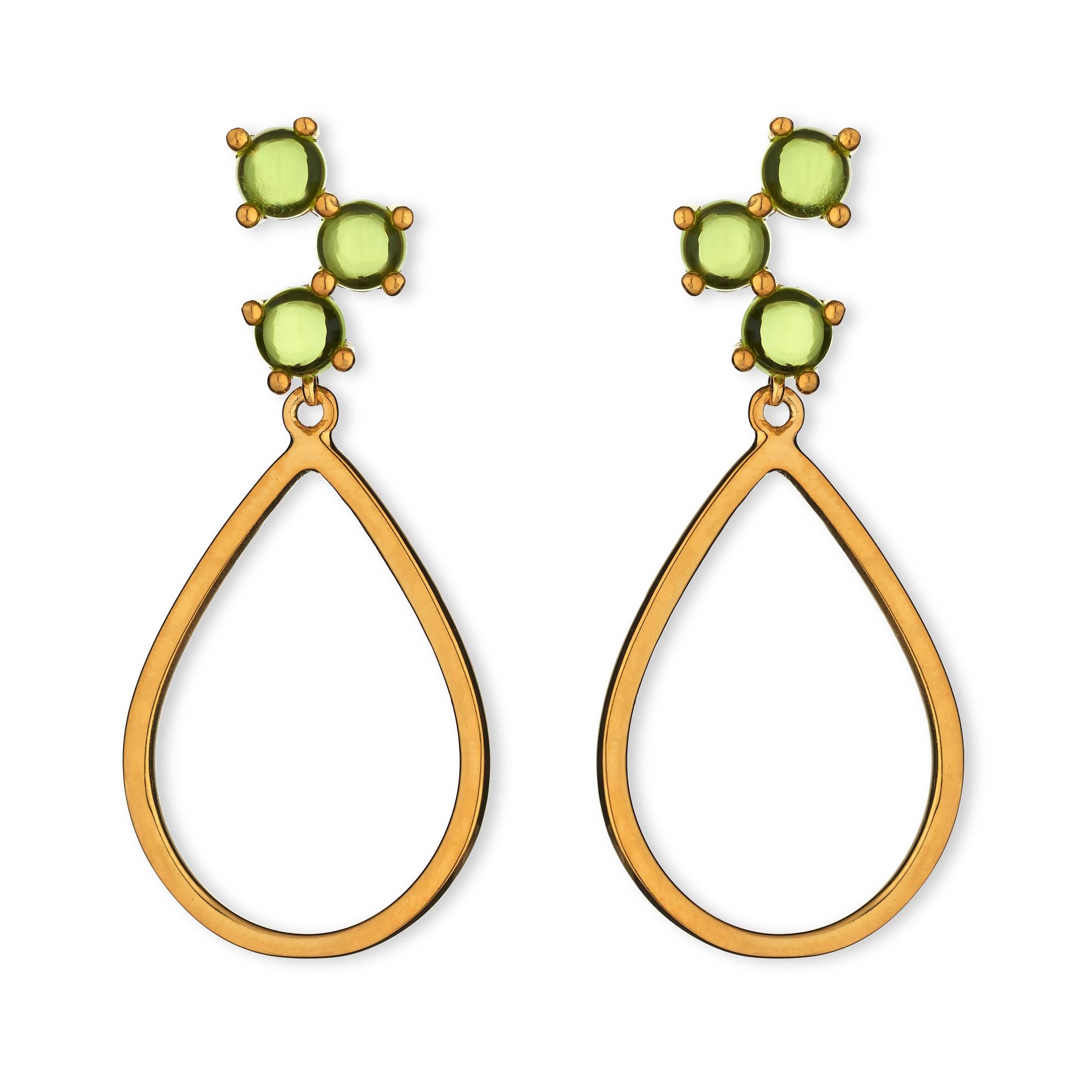 modern gold drop earrings