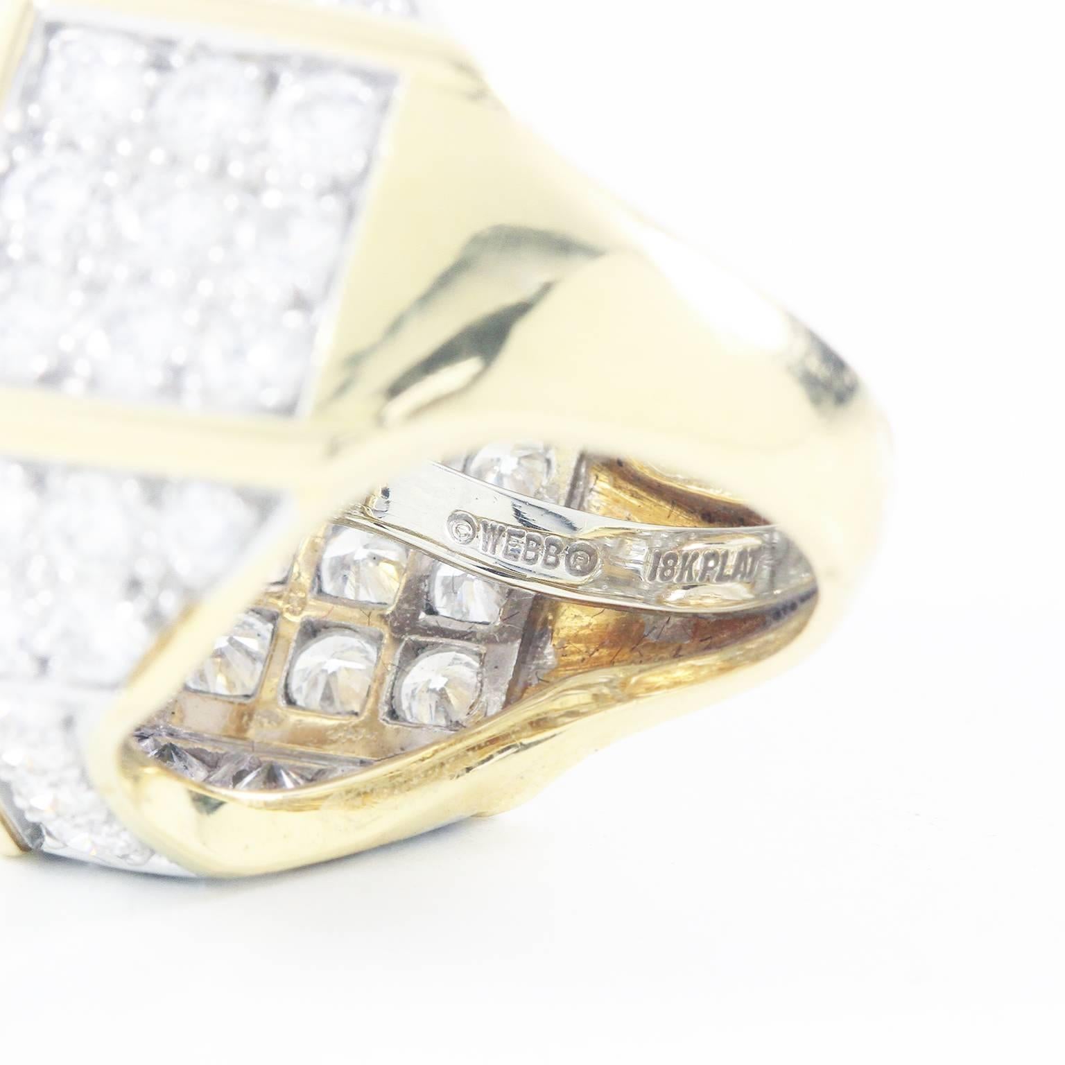 David Webb Black Onyx South Sea Pearl Diamond Gold Platinum Ring For Sale 1