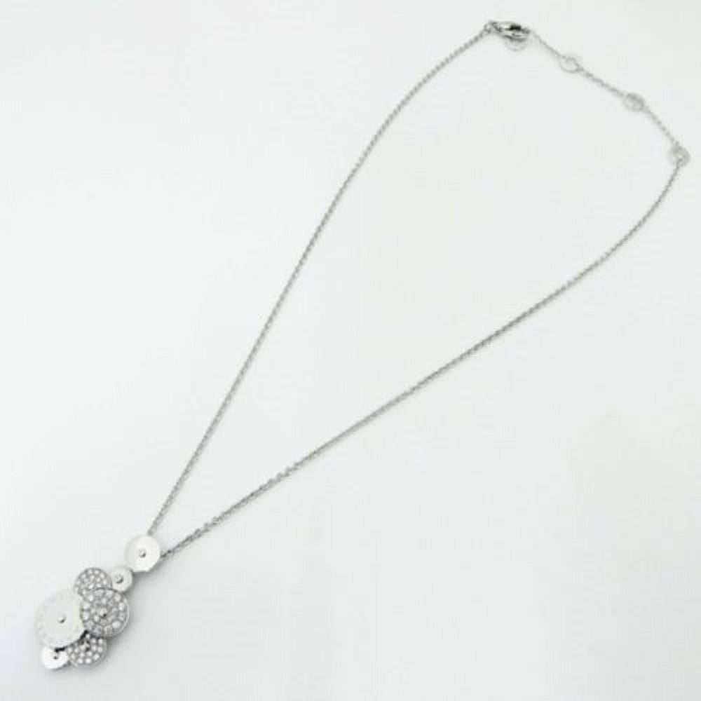 Bulgari Cicladi Diamond Gold Necklace In New Condition For Sale In Los Angeles, CA