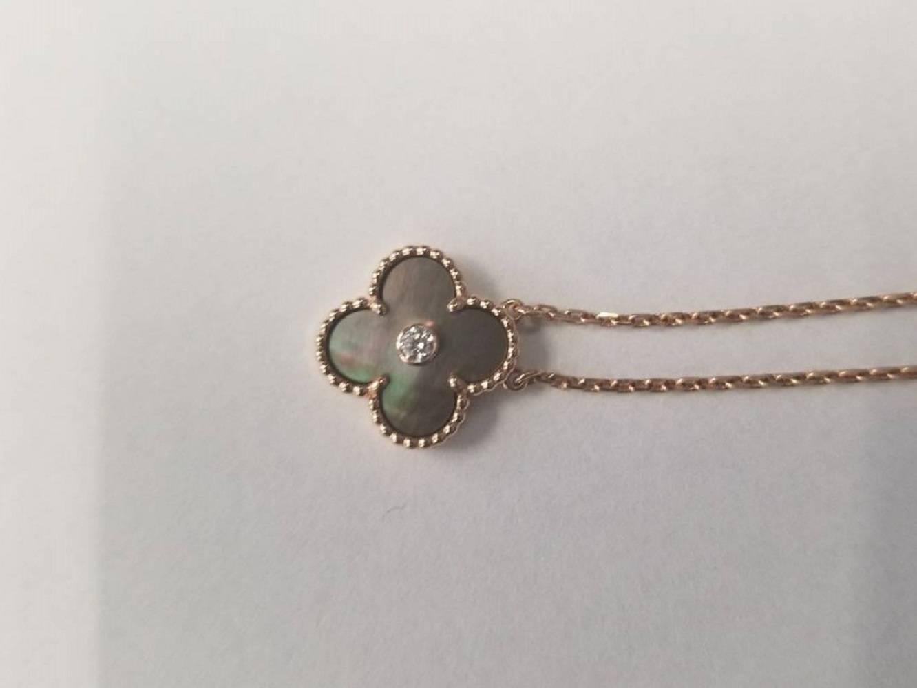van cleef necklace grey