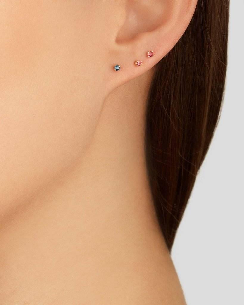 Women's Allison Bryan Tiny Blue Sapphire Stud