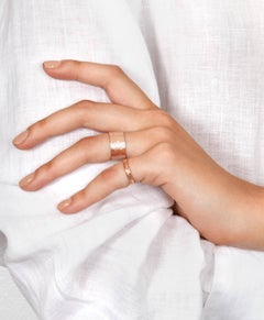 Slim 18 Karat Rose Gold Paper Ring by Allison Bryan