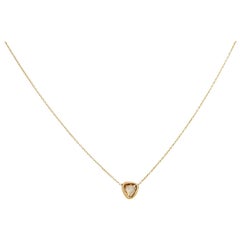 Collana con fetta di diamante in oro massiccio di Allison Bryan
