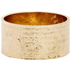 Textured Solid Gold Paper Cigar Ring by Allison Bryan