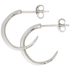 Rustic Silver Hoop Earrings by Allison Bryan